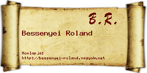 Bessenyei Roland névjegykártya